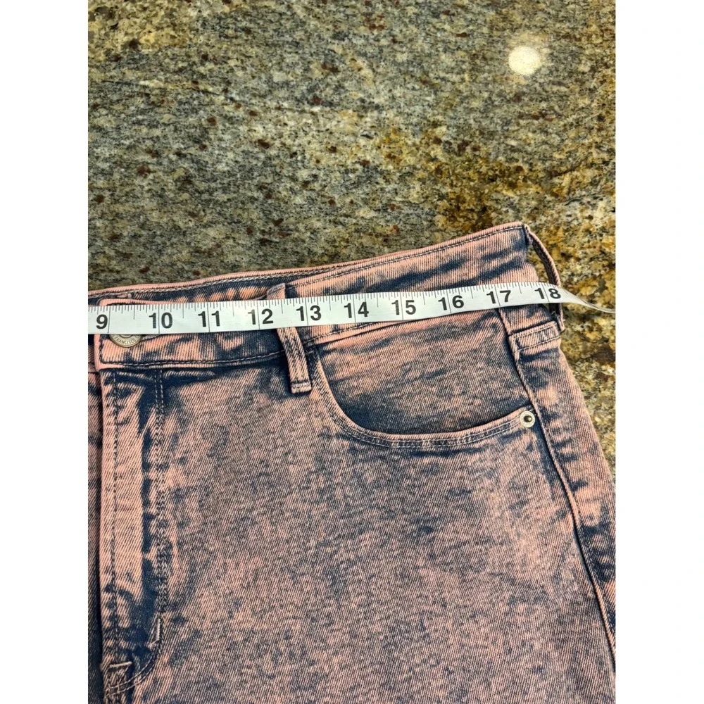Old Navy Rockstar Super Skinny High Rise‎ Jeans Pink Acid Wash Size 16 Tall
